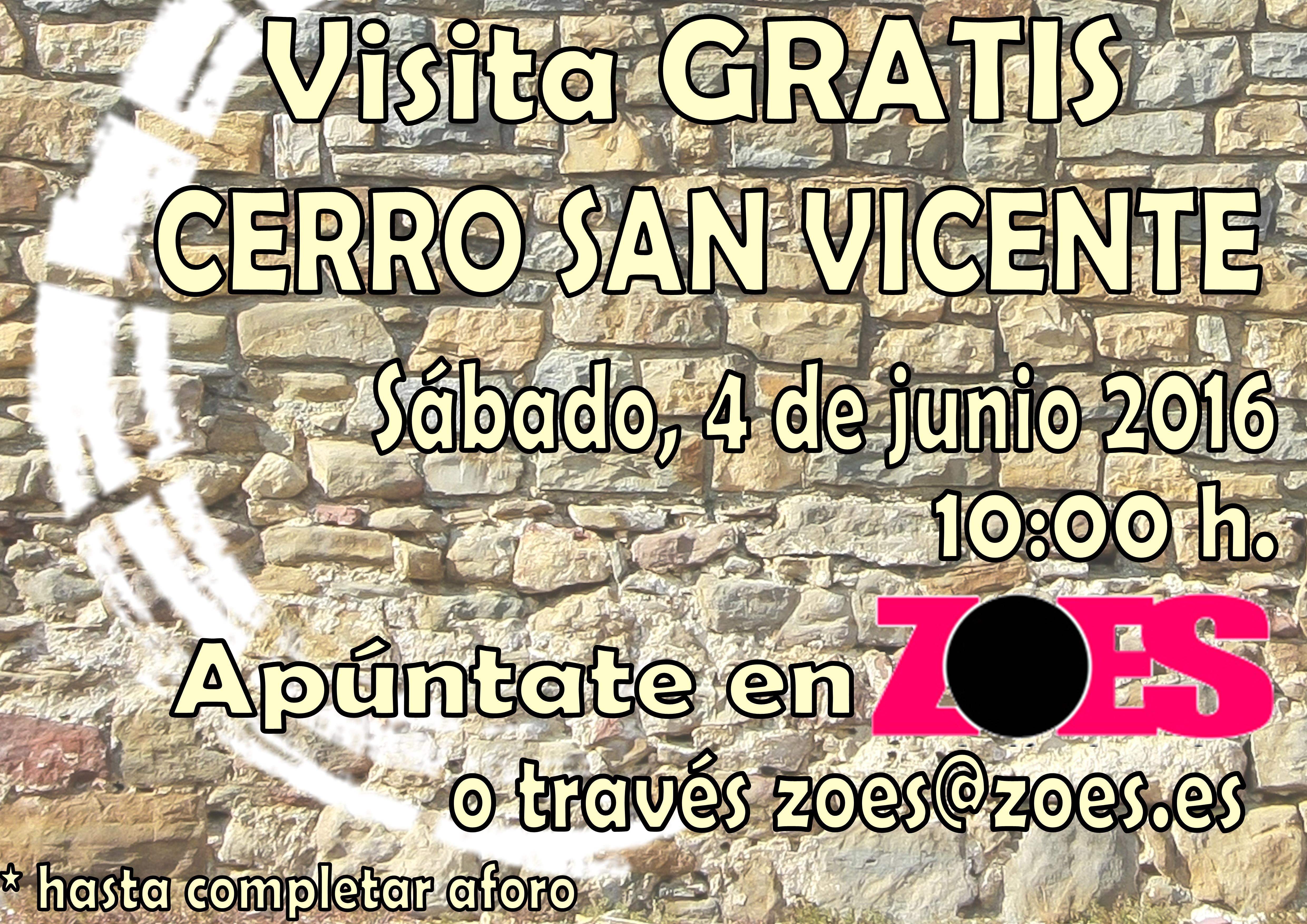 Cartel CERRO SAN VICENTE 4 junio 2016