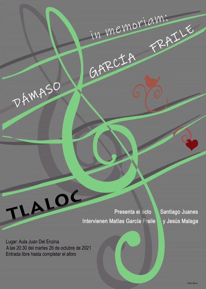 cartel Tlaloc Homenaje a Dámaso Gª Fraile