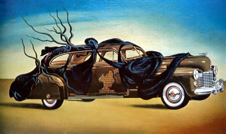 "Los automóviles vestidos" - Dalí