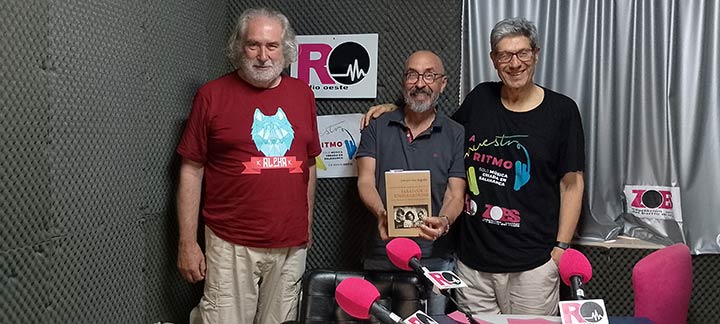 Daniel, Víctor y Fernando en el estudio de Radio Oeste