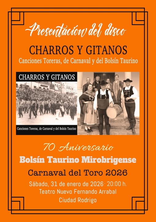 cartel de Charros y Gitanos en el Bolsín Taurino Mirobrigense
