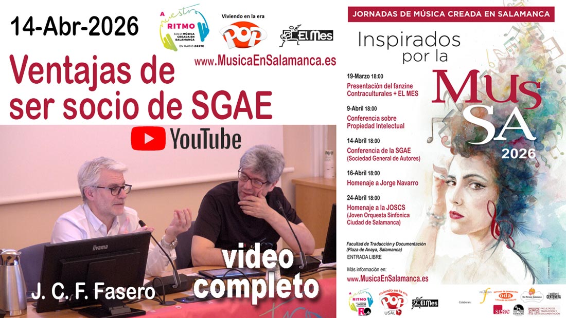 Ventajas de ser socio de SGAE, Conferencia en MusSa 2026 – A Nuestro Ritmo 187